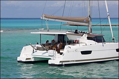 LUCIA 40 catamaranowner version for hire Gulf St-Tropez