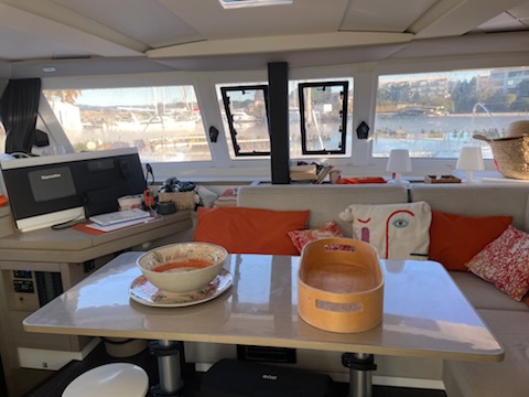 Lucia 40 Catamaran  4 cabins for charter in the Gulf of Saint Tropez Port Grimaud