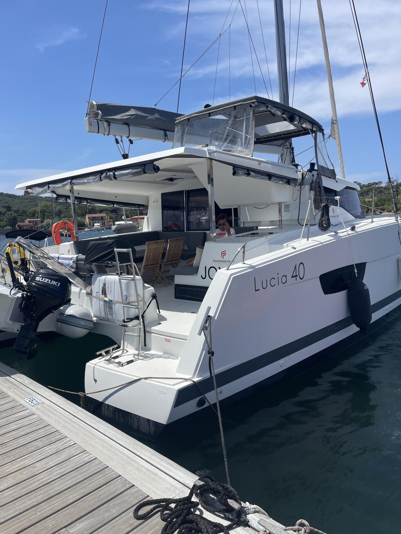 Lucia 40 Catamaran  4 cabins for charter in the Gulf of Saint Tropez Port Grimaud